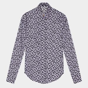 Versace Greca Silk Twill Blouse